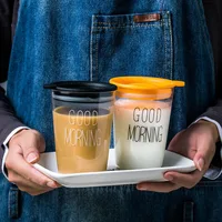 

Zogift full decal glass coffee water tumbler glass juice cup
