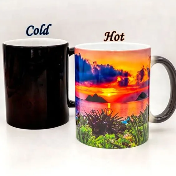 

Professional Cheap Color Chaning Coffee Mug Custom Logo Promotion Gifts 11oz Magic Cups, White