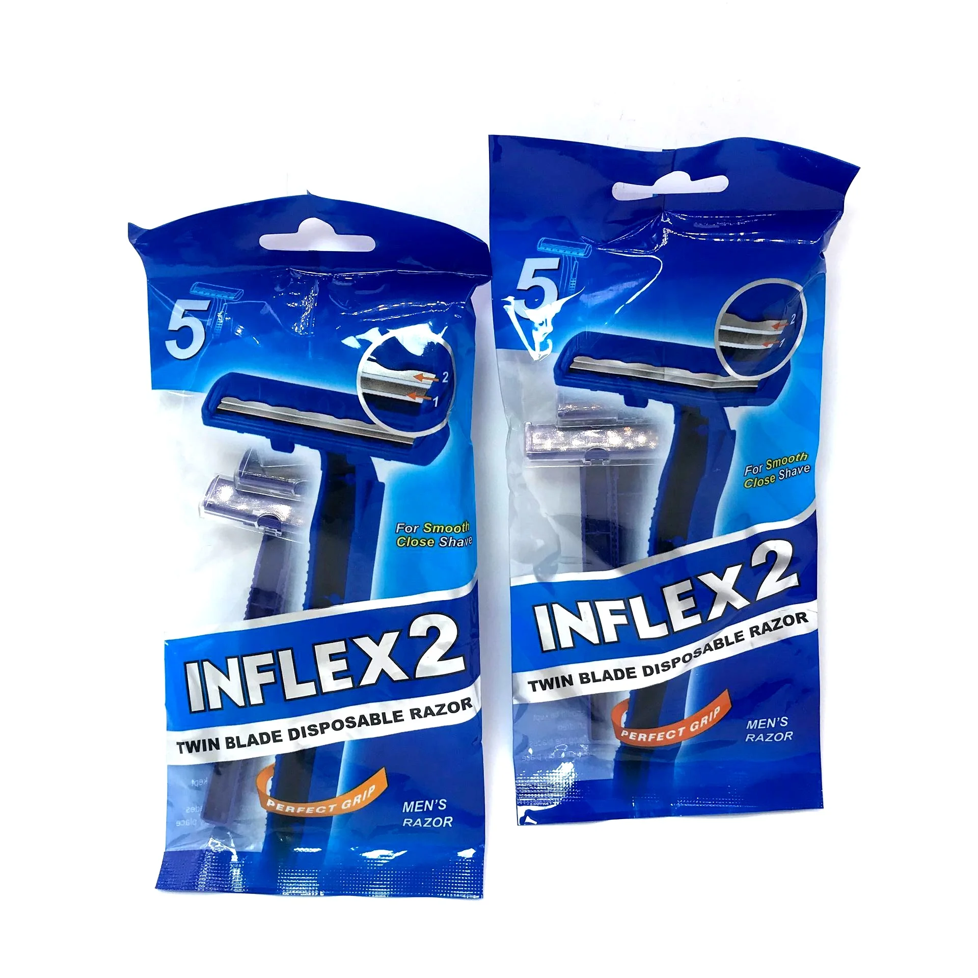 

Two Blades Razor with Lubricant Strip for Male Skin Care, Customized available