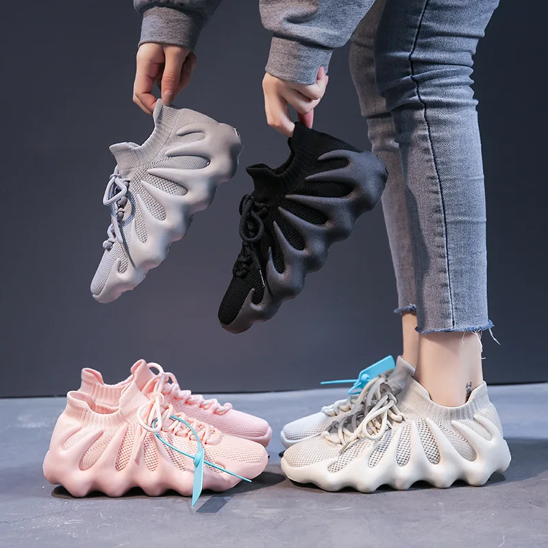 

Women Sneakers Big Size Girl Octopus Casual Sport Running Shoes Ladies Breathable Knit Comfortable Trainers, Picture shows