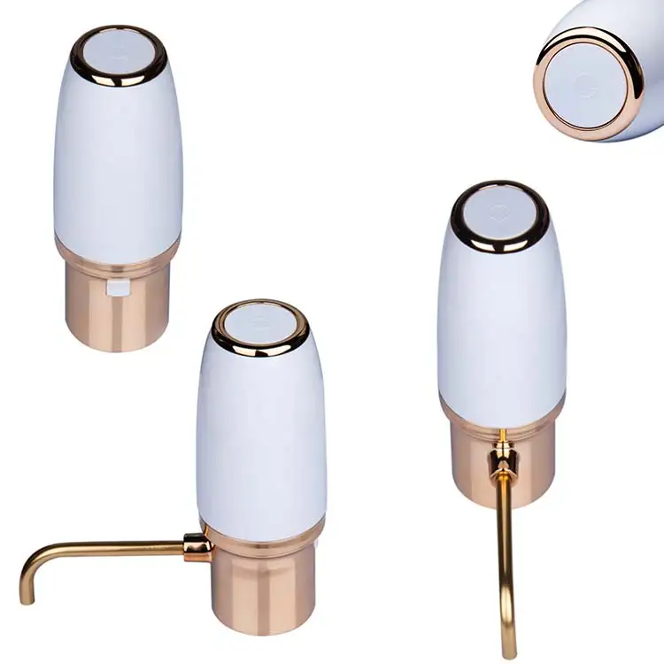 

Mini manual pump bottle electric wine aerator luxury wine decanter set for waking up wine, White