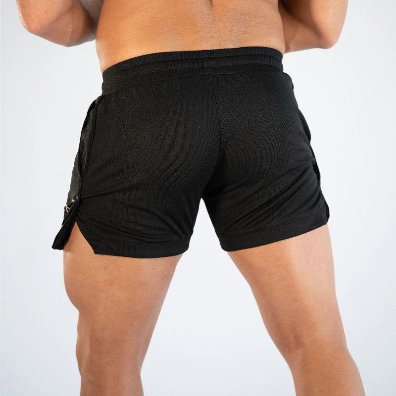 
Wholesale Custom Split Side Solid Gym Running Men Short Pants 