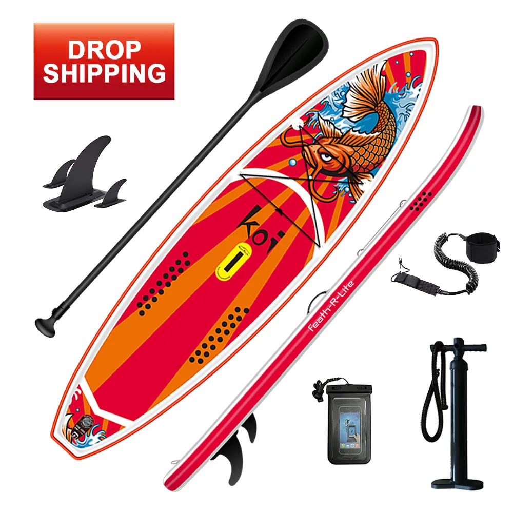 

FUNWATER drop shipping sup paddle board standup paddle board paddleboard inflatable sup paddle surf, Red