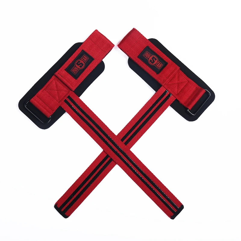 

High quality gym wrist wraps pull up power lifting bodybuilding gym wrist wraps, Black/red