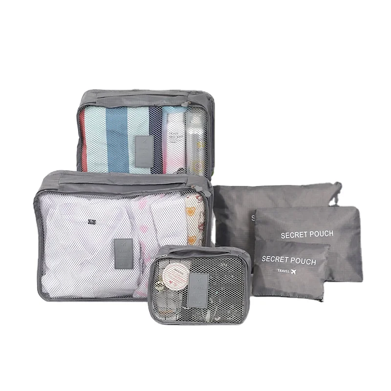 

Multi-functional Clothing Sorting PackagesTravel Organizer Luggage Compression Pouches 6 pcs Travel Storage Bag Set