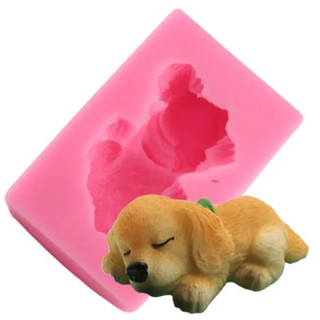

3D Dogs Shape Silicone Fondant Cake Decorating Mold Handmade Chocolate Polymer Clay Mould Animal Cake Baking Tool mold
