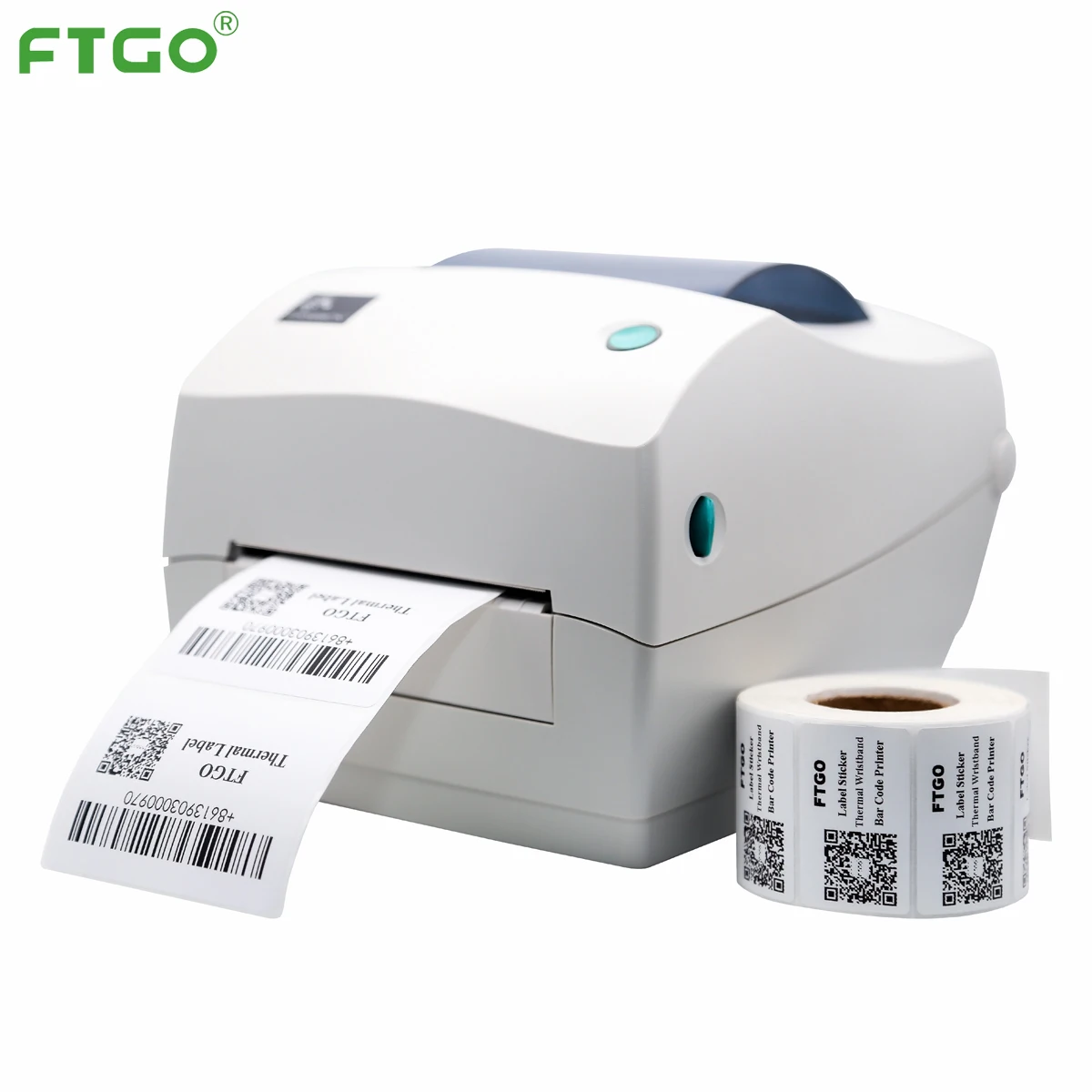 

FTGO both thermal label and thermal transfer printer zebra barcode printer, Black and white