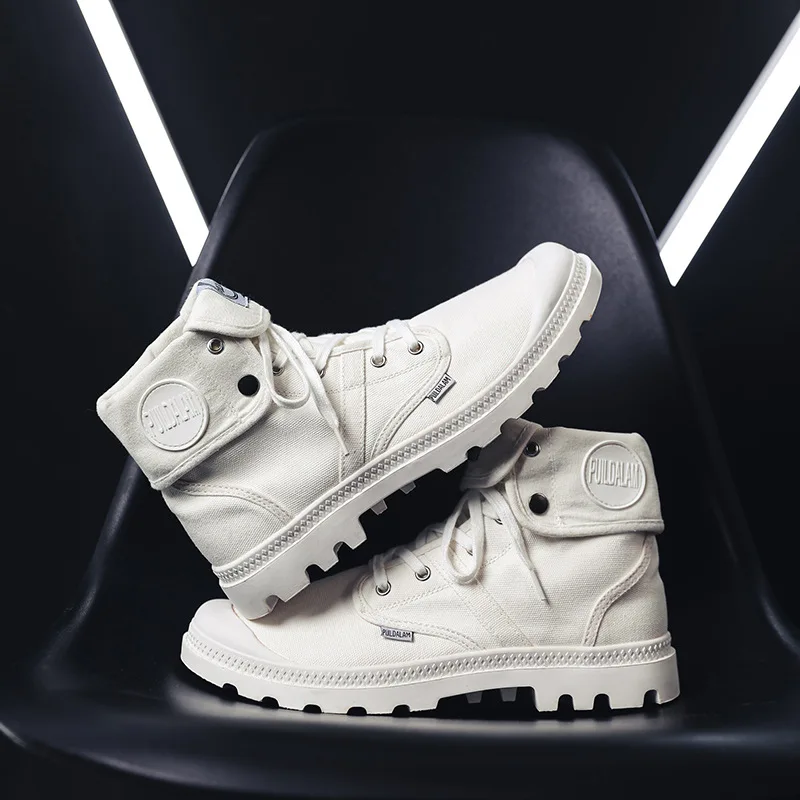 

Retro Casual High-Top Men's Shoes Lightweight Comfortable Breathable Casual Men's Boots, Picture