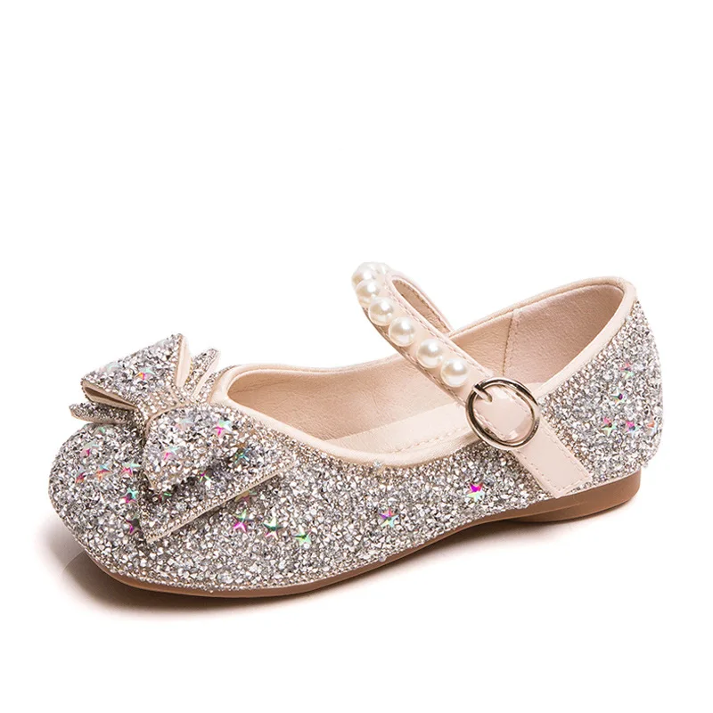 

kids Girls toddler Princess Bow tie heel Wedding Party Dress Pump children shoes