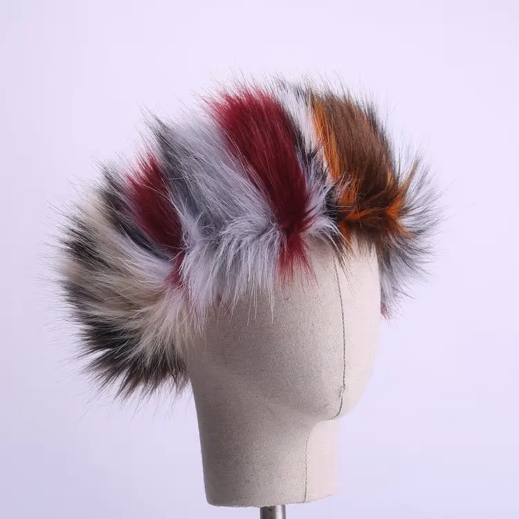 

Wholesale high quality winter ladies artificial fox fur headband, Customized color