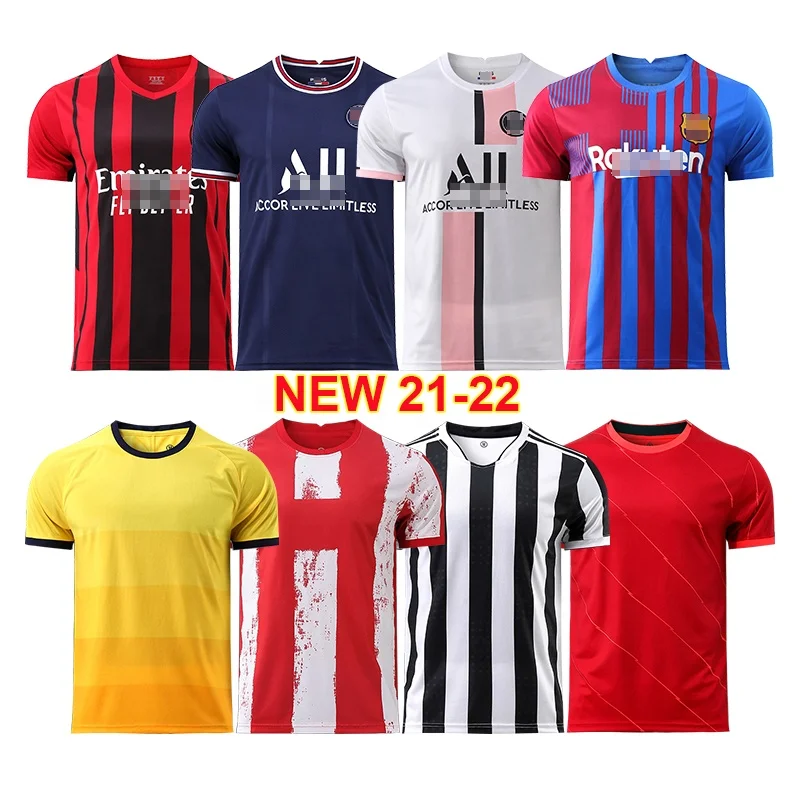 

Top Thai Quality Soccer Jersey Camisetas De Futbol 21 22 New Season Sublimation Print Football Shirts