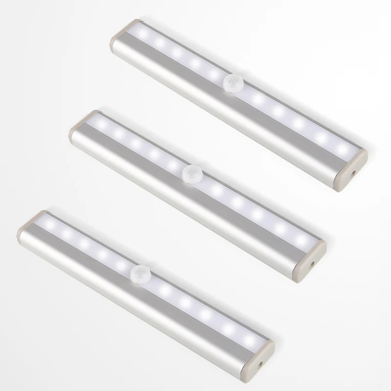 10LED Aluminum light for Amazon closet bed motion sensor activated wireless battery operated LED night light