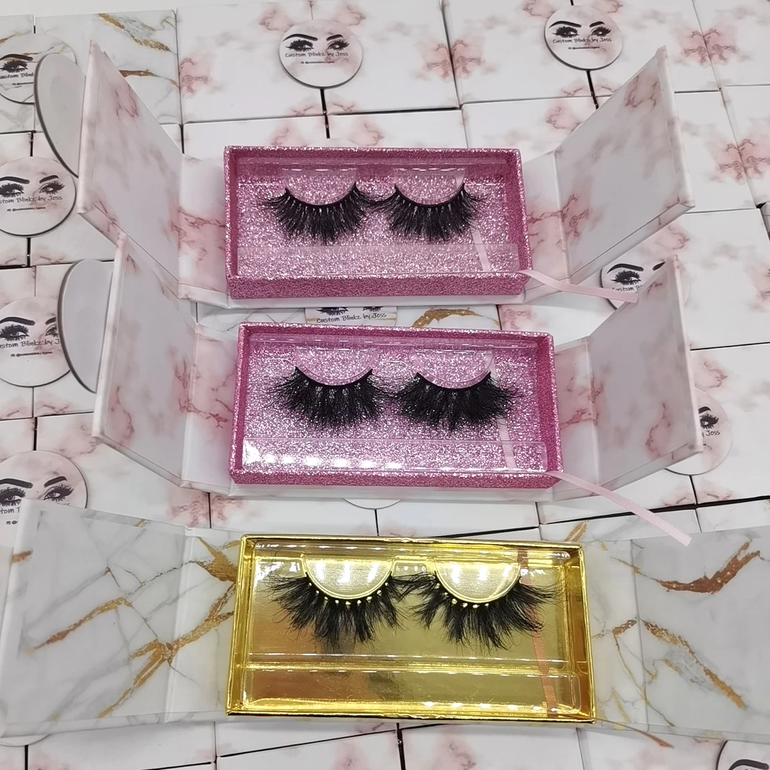 

wholesale mink lashes Private Label Mink Eyelashes 25mm Full Strip Lashes Handmade Mink Fur Eye Lashes