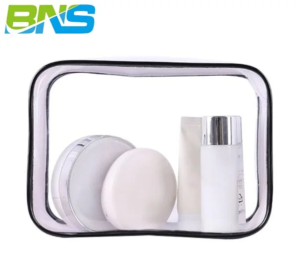

Eco friendly modella oblong lipstick square zipper plastic clutch pouch transparent custom makeup travel pvc clear cosmetic bag