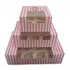 Customized printed 2 1/2" clear mini cupcake gable box