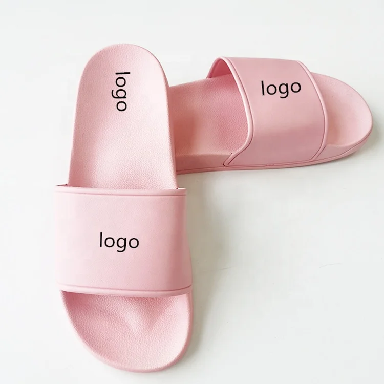 

UK pvc plain slides soft sandals women summer flip flops fashion bulk sandals custom printing slippers
