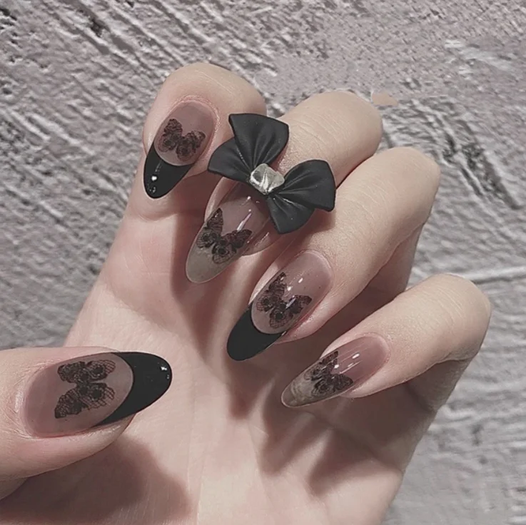 

press on nails designs black butterfly vendors for press on nails