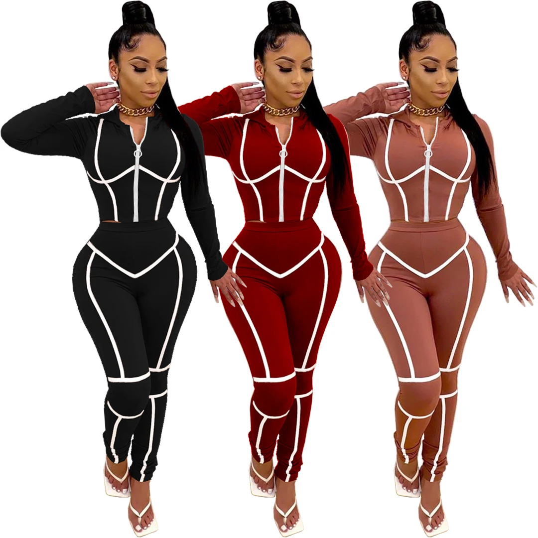 

Plus Szie Casual Clothes Women Workout 2 Pieces Set Plus Size Women Clothing, Customized colors