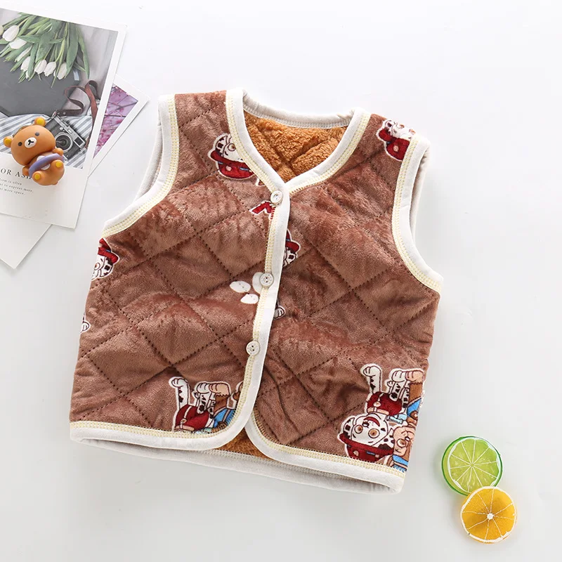 
Korean version plus velvet thick kids warm vest 