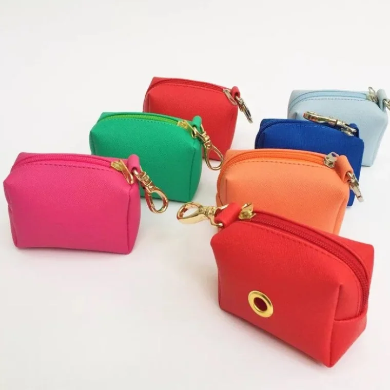 

Lower Quantity Leather Dog Mascotas Poop Bag In Seasons Pets Accessories for Pets Supplier, Army green,pink, red, baby blue