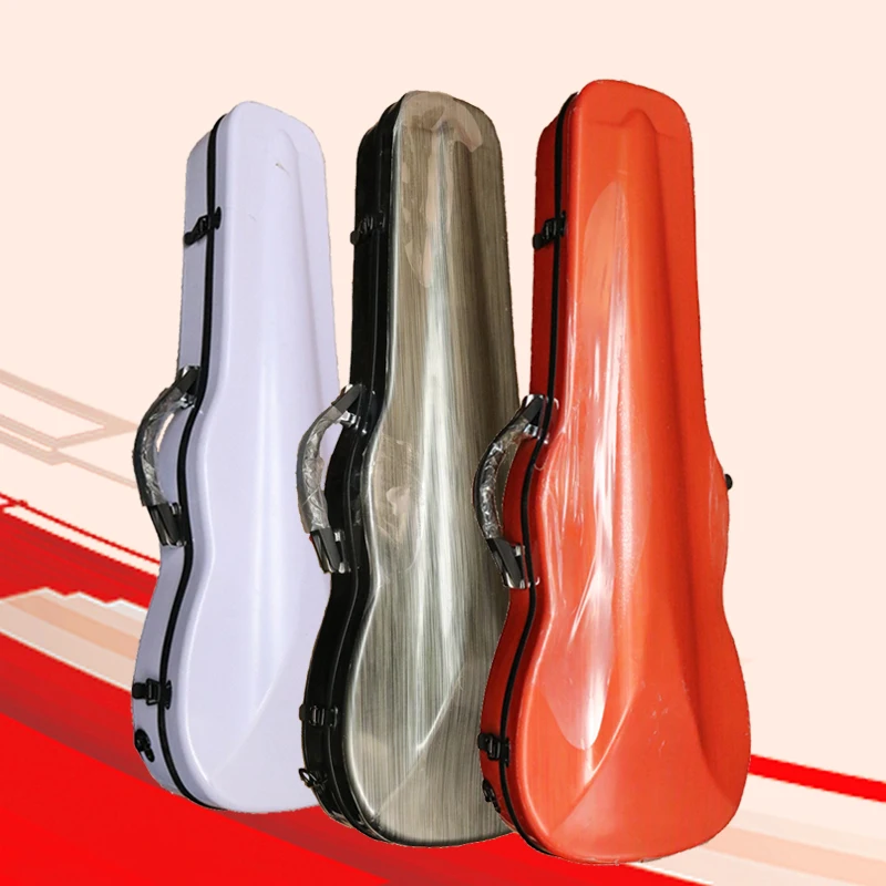 

Wholesale price Custom made Aiersi archtop Triangle shape colour fiber glass violin hard case string instruments musical cases