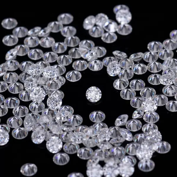 

Factory supply various Size moissanite diamond Round Brilliant cut Mozambique's diamond for making various rings