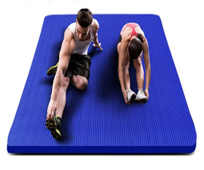 

Ultra Durable Non-Slip Workout Mat Extra Large Wide Thick NBR Exercise 20MM Yoga Mat With Strapping