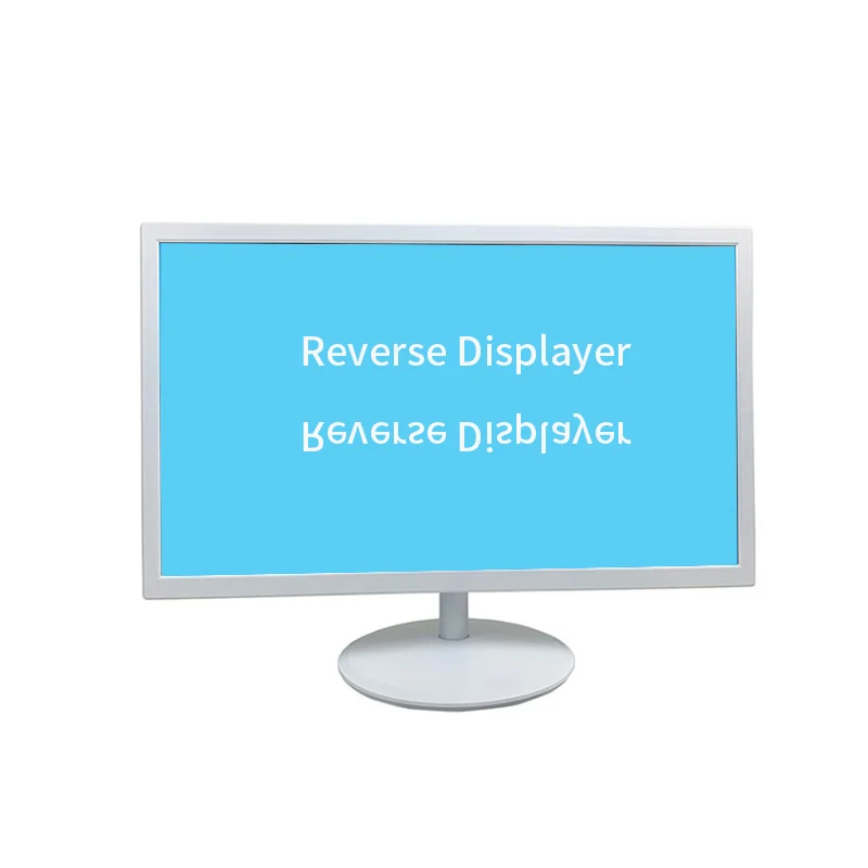 

Desktop Computer Monitor  Image flip mirror LCD LED Screen Display DC12V VGA PC Monitor, White