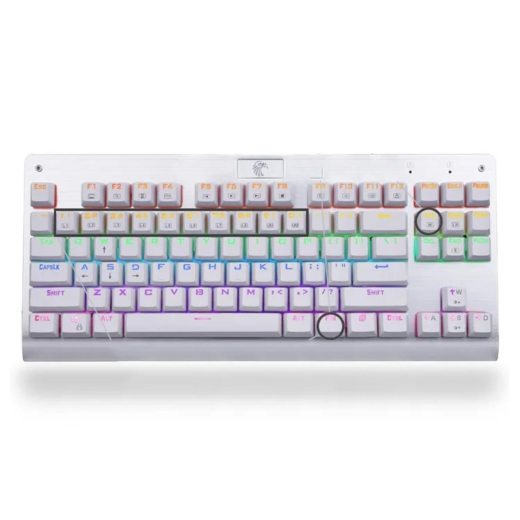 

2021 cheapest mechanical keyboard New Gaming Mechanical Keyboard Wired 87 Keycaps mechanical rgb keyboard, Customized color