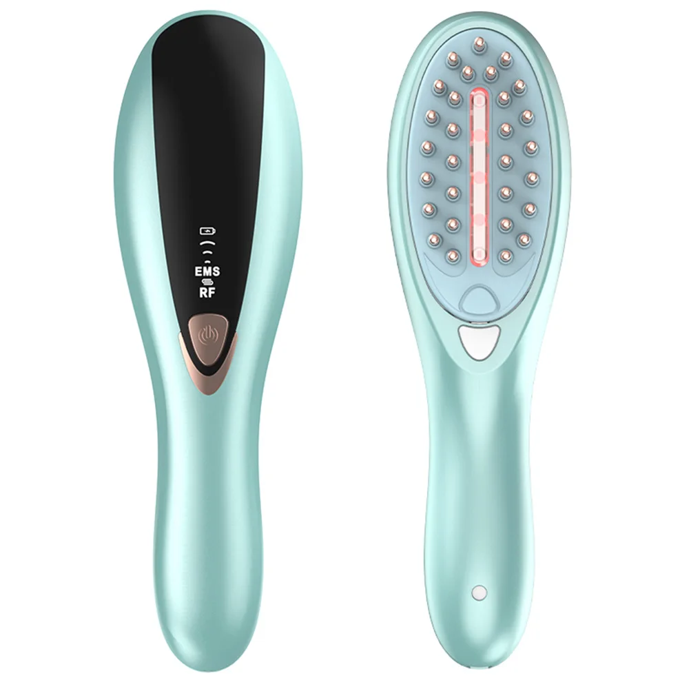 

Best EMS hair liquid comb for hair regrowth electric hair massage comb, Blue or custom color accept