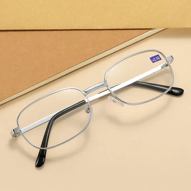 

2022 China Factory Ready to Ship Bulk Cheap Wholesale Clear Lenses Unisex Classical Small Metal Frame Reading Glasses