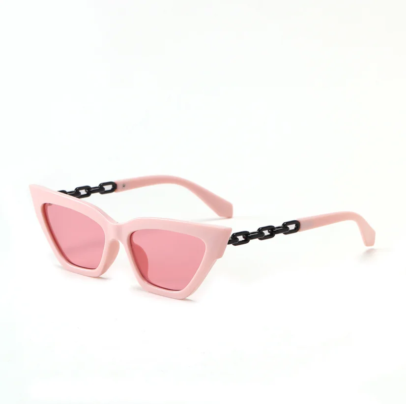 

2021 95135 beautiful candy colors vintage small square chain cat eyes sunglasses sun glasses sunshades