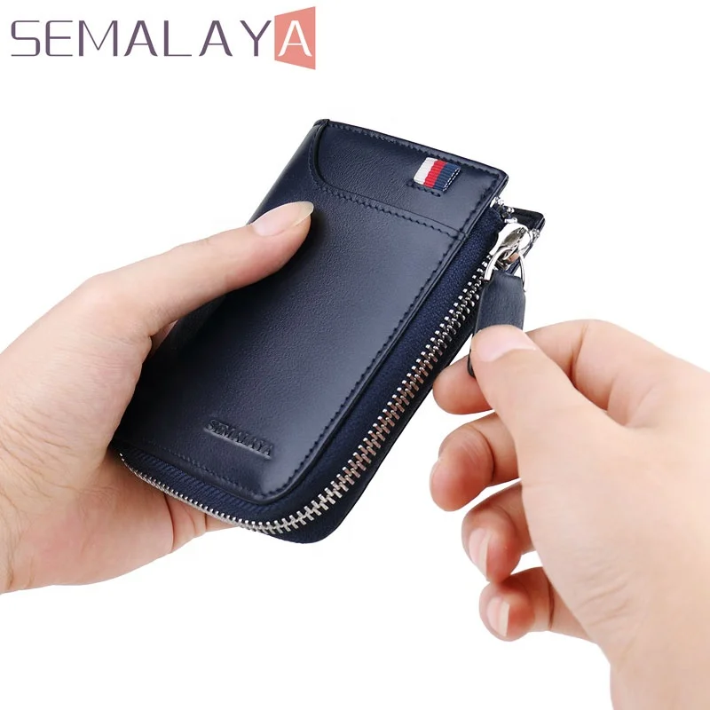 

Multi function short Wallet ID Card Money Coin genuine cowhide leather wallet young man wallet, Black/brown/blue