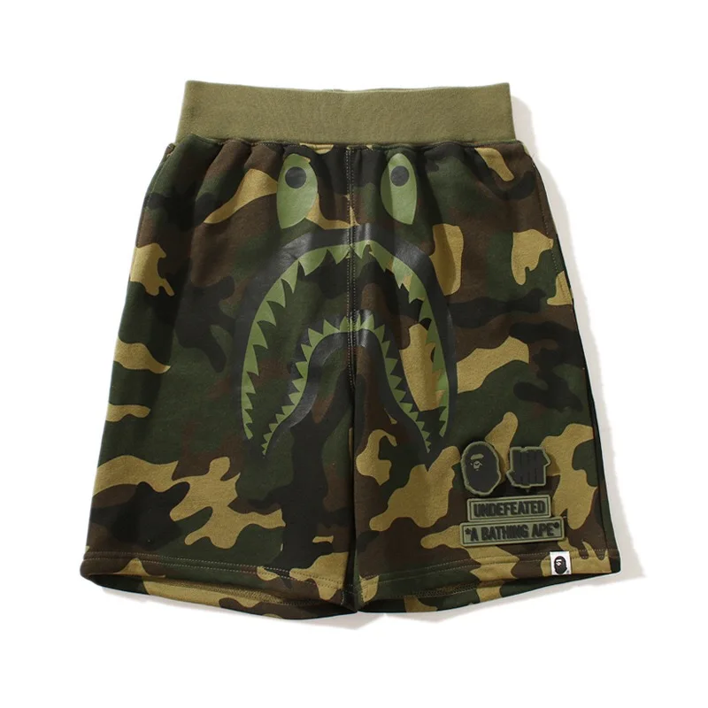 

Bapee and undd jointly signed co branded men's shark camouflage casual beach pants