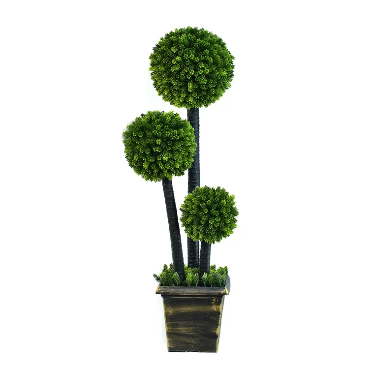 

High Quality Grass Ball Plant Artificial Boxwood Spiral Topiary Tree Grass Plant Boxwood Spiral Topiary Tree, Green