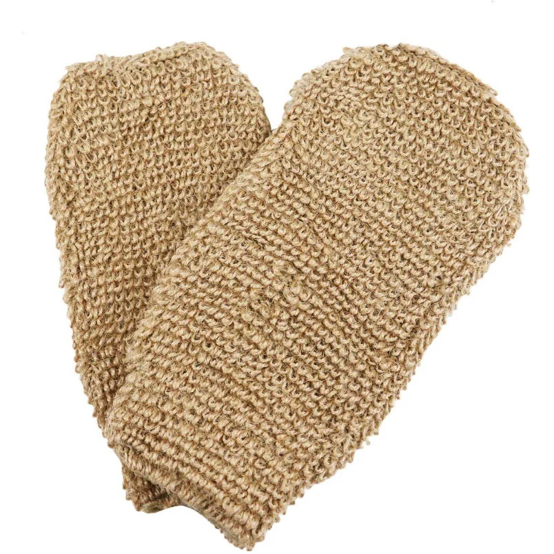 

Eco Friendly Natural Hemp Exfoliating Bath Mitt Glove Sponge And Scrubbing Hemp Glove For Bath