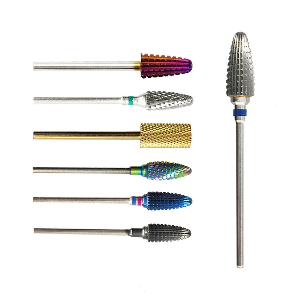 

Tungsten carbide 5 in 1 nail drill bit for manicure drill accessories milling cutter