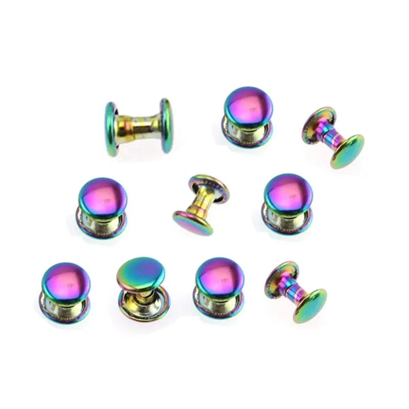 

Rainbow Two Side Brass Double Head Rivet Studs Bag Accessories, Rose gold;shinny nickle;gold;antique brass;bronze etc