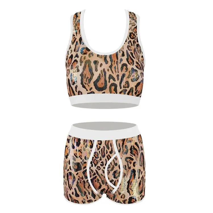 

High Waisted Elastic Fitness Seamless Legging 2 Piece Set Candy Biker Shorts Set Women Snack Shorts