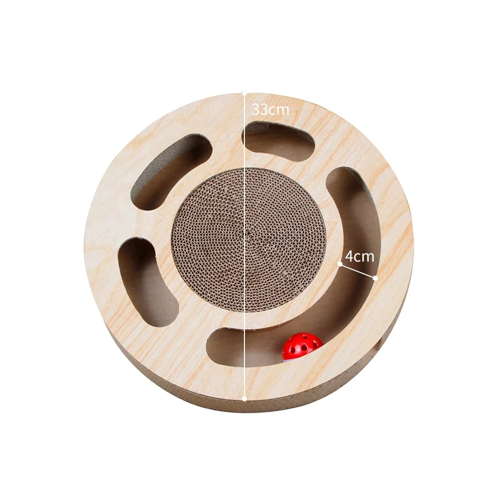 

Cat Toy Ball Corrugated Paper Cat Scratching With Turntable Ball Pet Cat Supplies, Chocolate