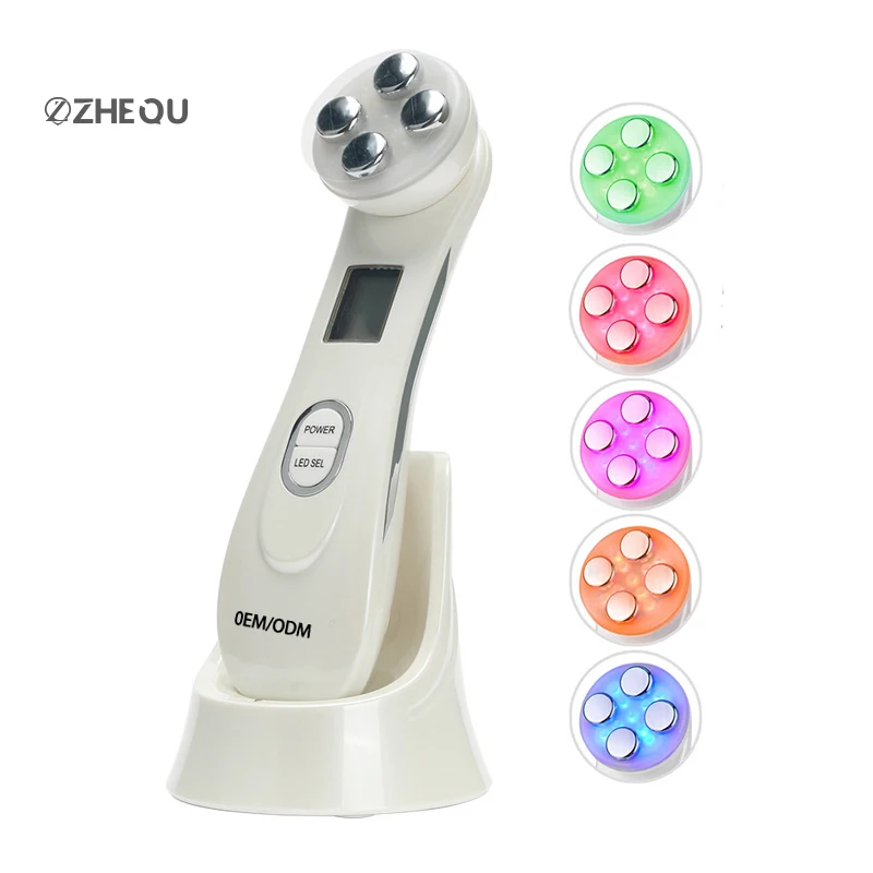 

5 in 1 LED Skin Tightening Mesotherapy Facial LED Photon Skin Rejuvenation Anti Aging RF EMS Beauty Skin Care Tool Face Massage