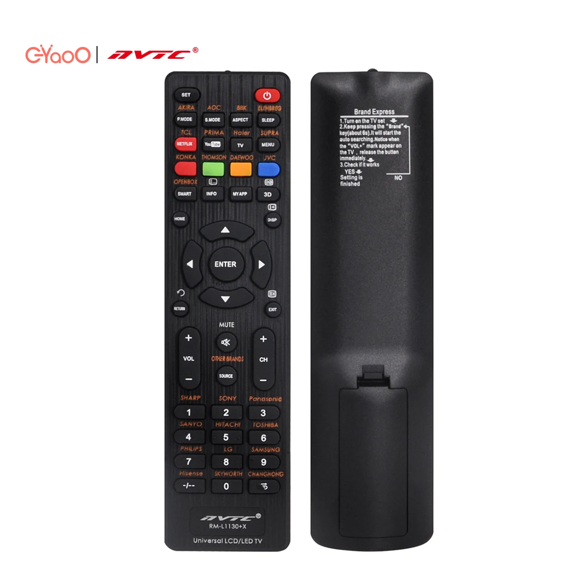 

NVTC RM-L1130+X Universal Smart LCD LED TV Ir Remote Control For Android