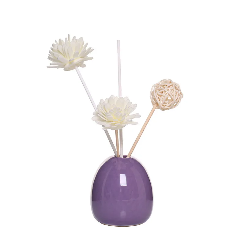 

Home decorative aromatherapy long round tall empty scented oil car glass reed diffuser aroma home fragrance diffuser candle