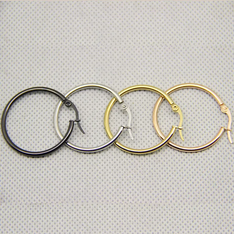 

ES1020 High Quality Gold Plated Stainless Steel Circle Hoop Earrings