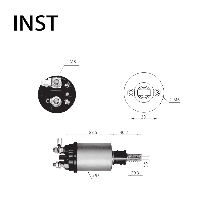 

AUTO STARTER SOLENOID FOR 12V 2.8KW 134697 77136 E7400 463519 60933111 60933113 76923 77121 77131 77132 77133 77138 77139 77141