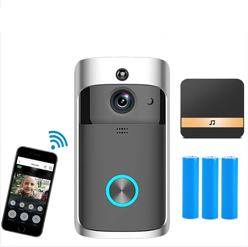 Smart Video Doorbell WiFi 720P Security Camera Wireless Intercom Door Ring Bell