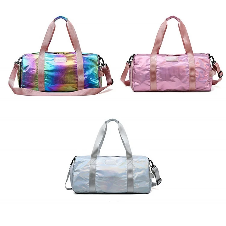 

Light Weight Duffle Bag Colorful Dry Wet Separation Sports Gym Bag Waterproof Weekender Travel Bags With Shoe Storage Box