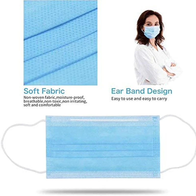 
PPE Disposable Surgical Mask 3ply Fashion Face Shield Disposable Anti Dust Face Mask 