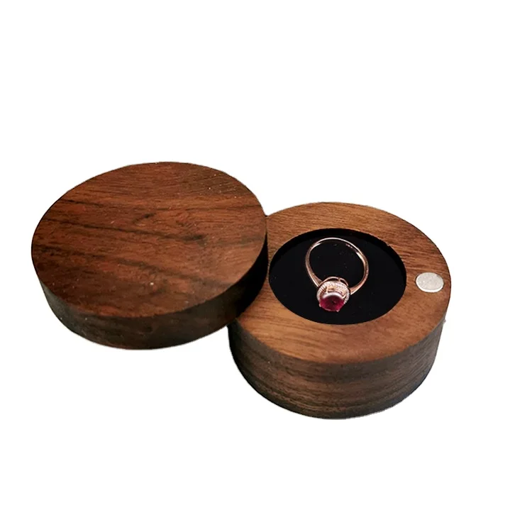 

DDA2354 Ear Stud Storage Boxes Wood Jewelry Organizer Earring Packaging Gift Box Natural Wooden Ring Jewelry Box, 5 styles