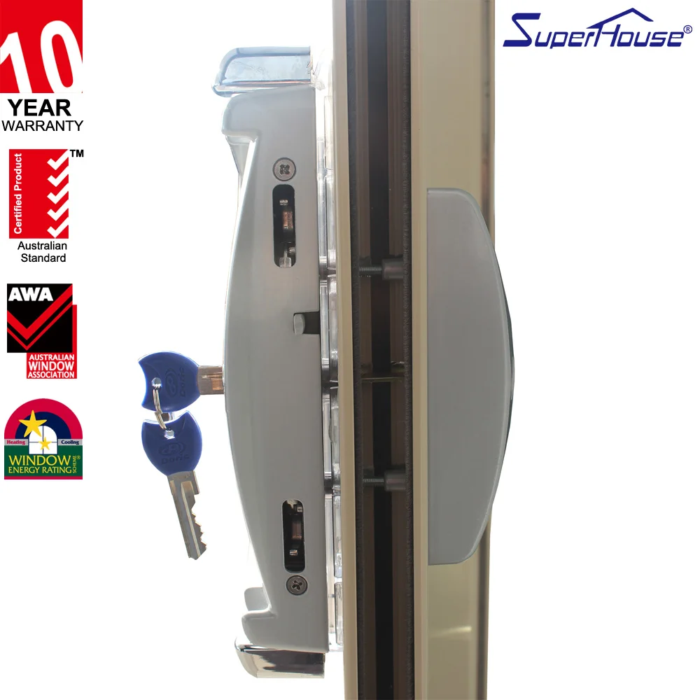 Australia standard thermal break 2 panel pocket sliding door panels inside